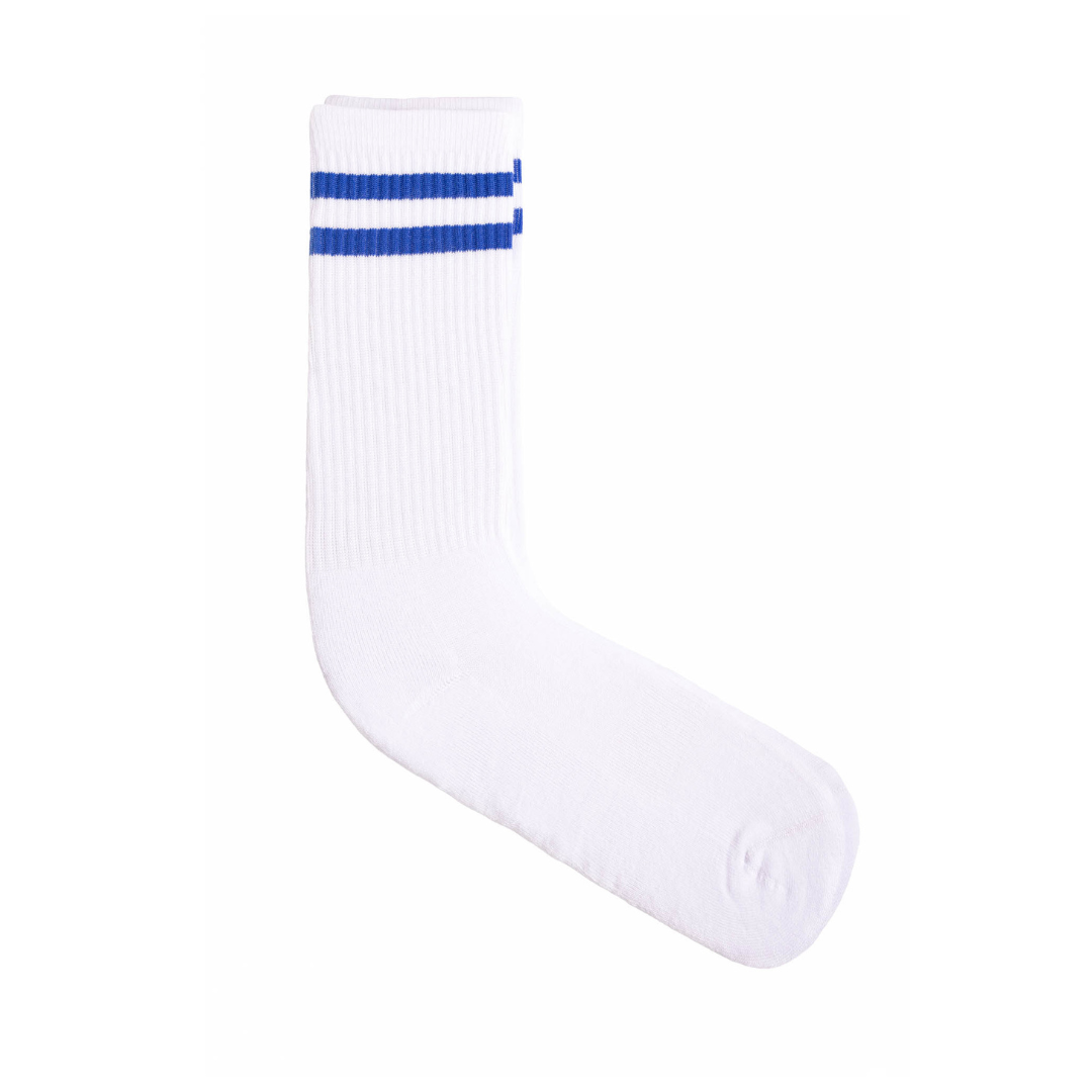 Athletic socks - Double stripes white/blue