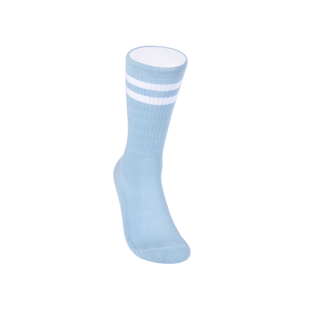 Athletic socks - double stripes blue/white