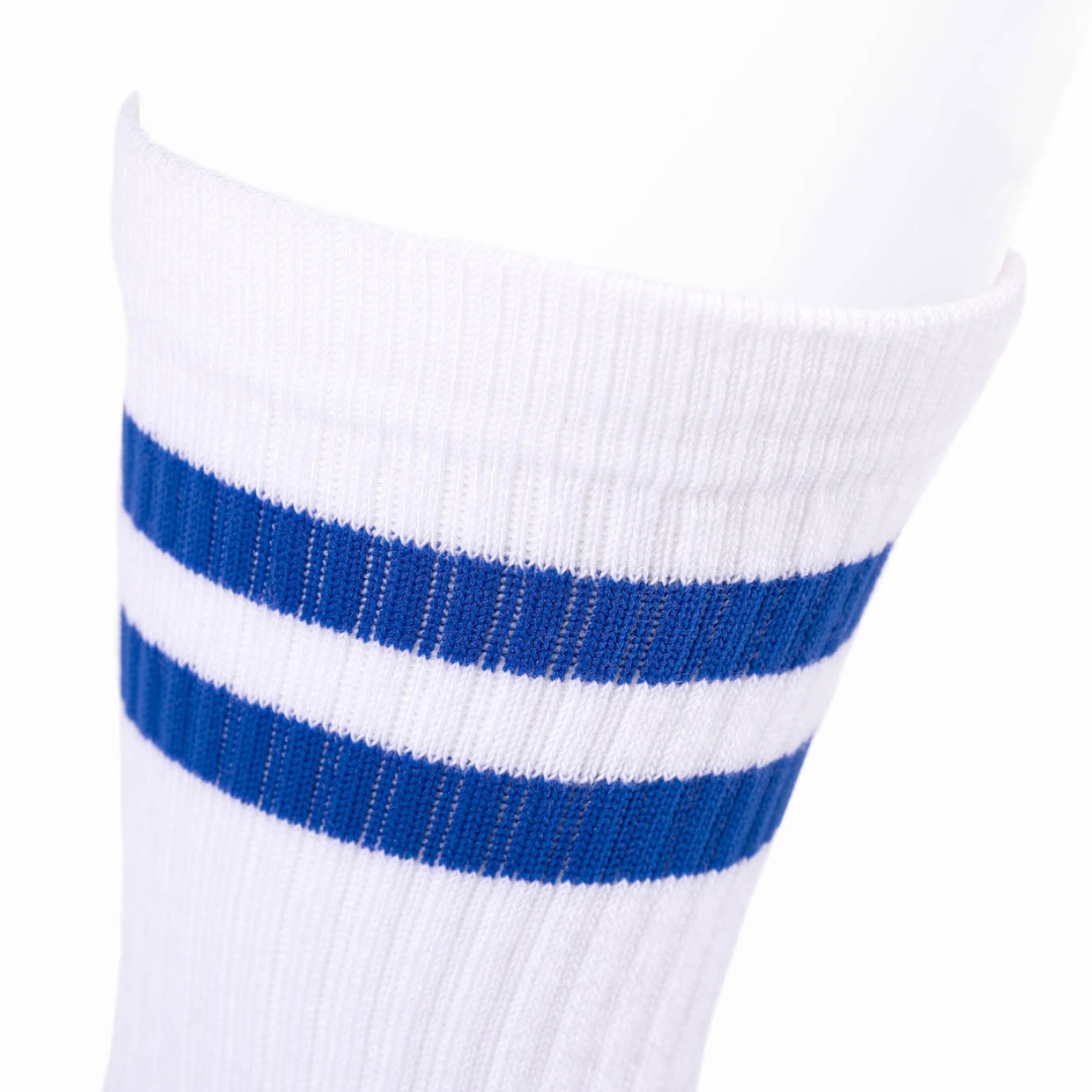 Athletic socks - Double stripes white/blue