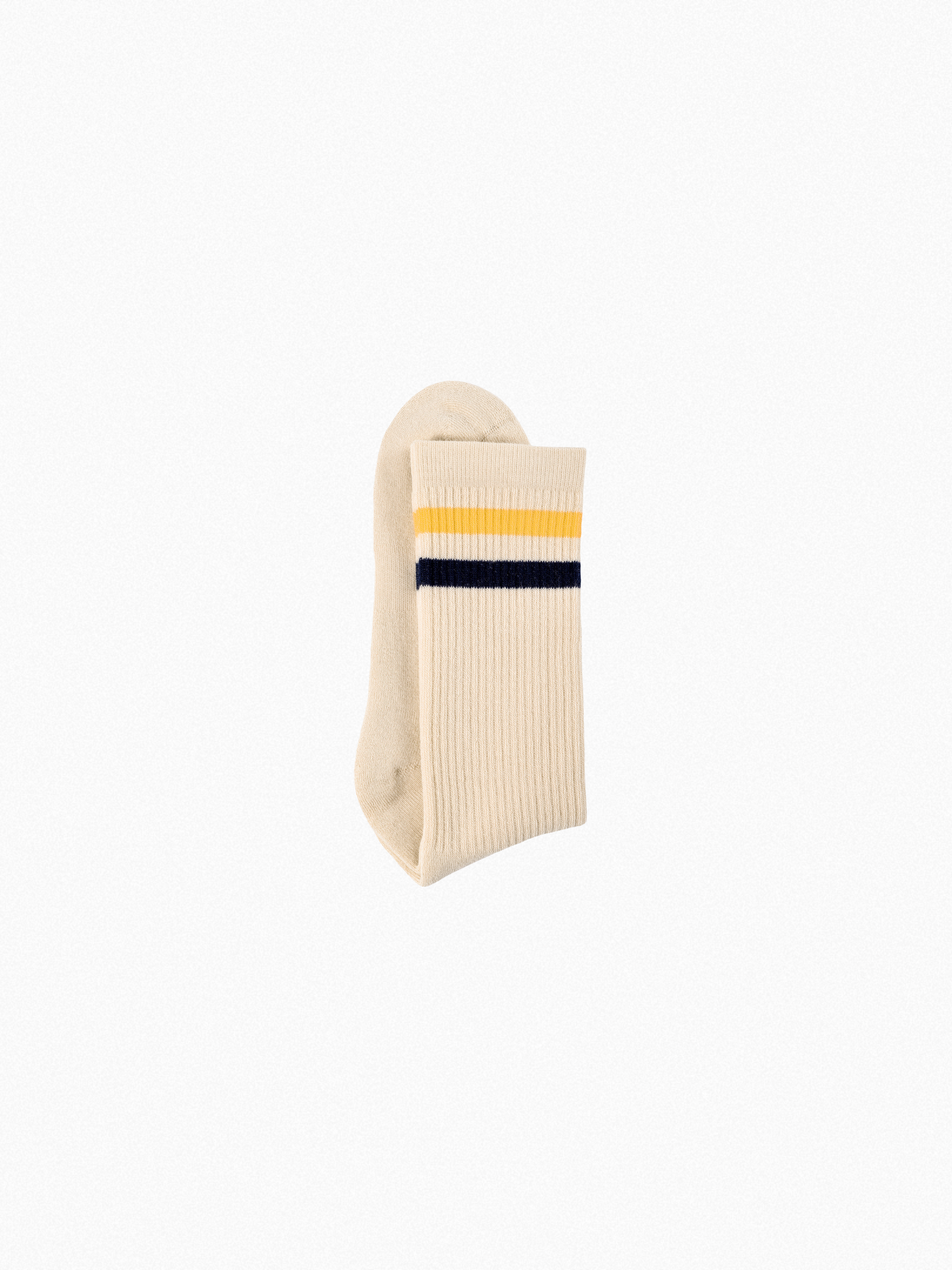 Athletic socks - Vintage - double stripes yellow/blue