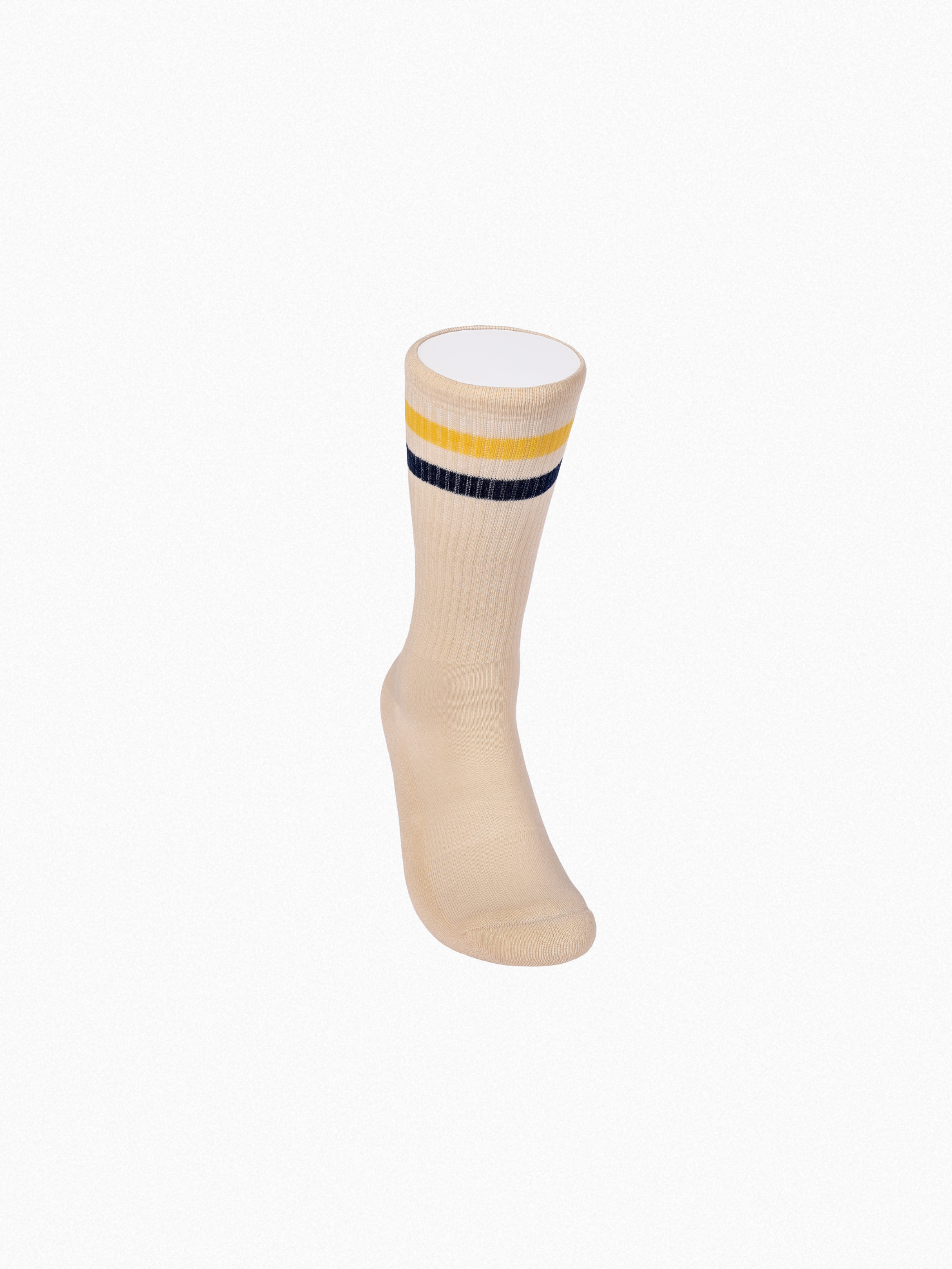 Athletic socks - Vintage - double stripes yellow/blue