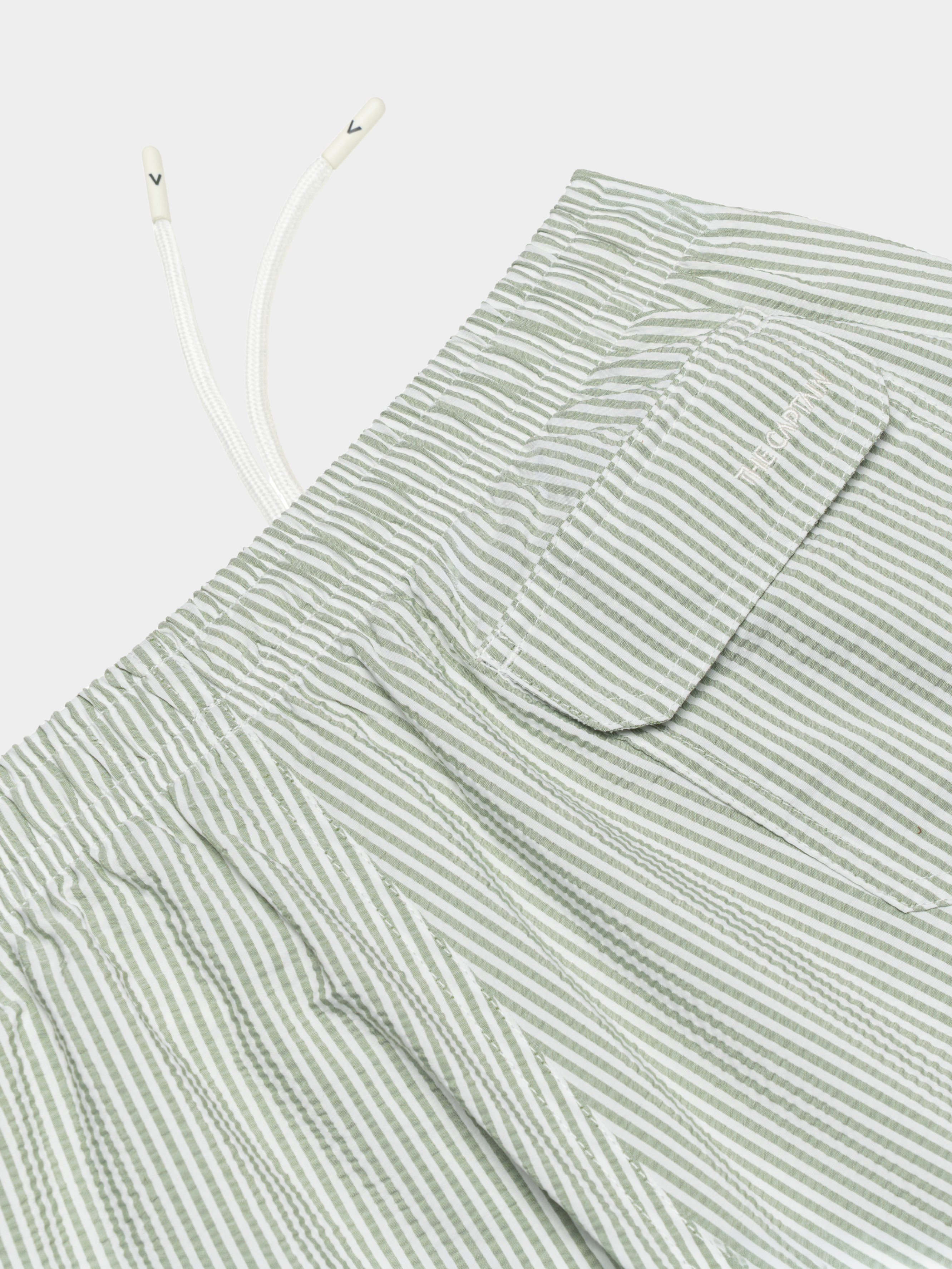 Swim Shorts TC1 - Green/White striped
