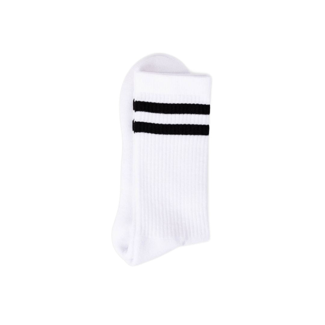 Athletic socks - Double stripes white/black