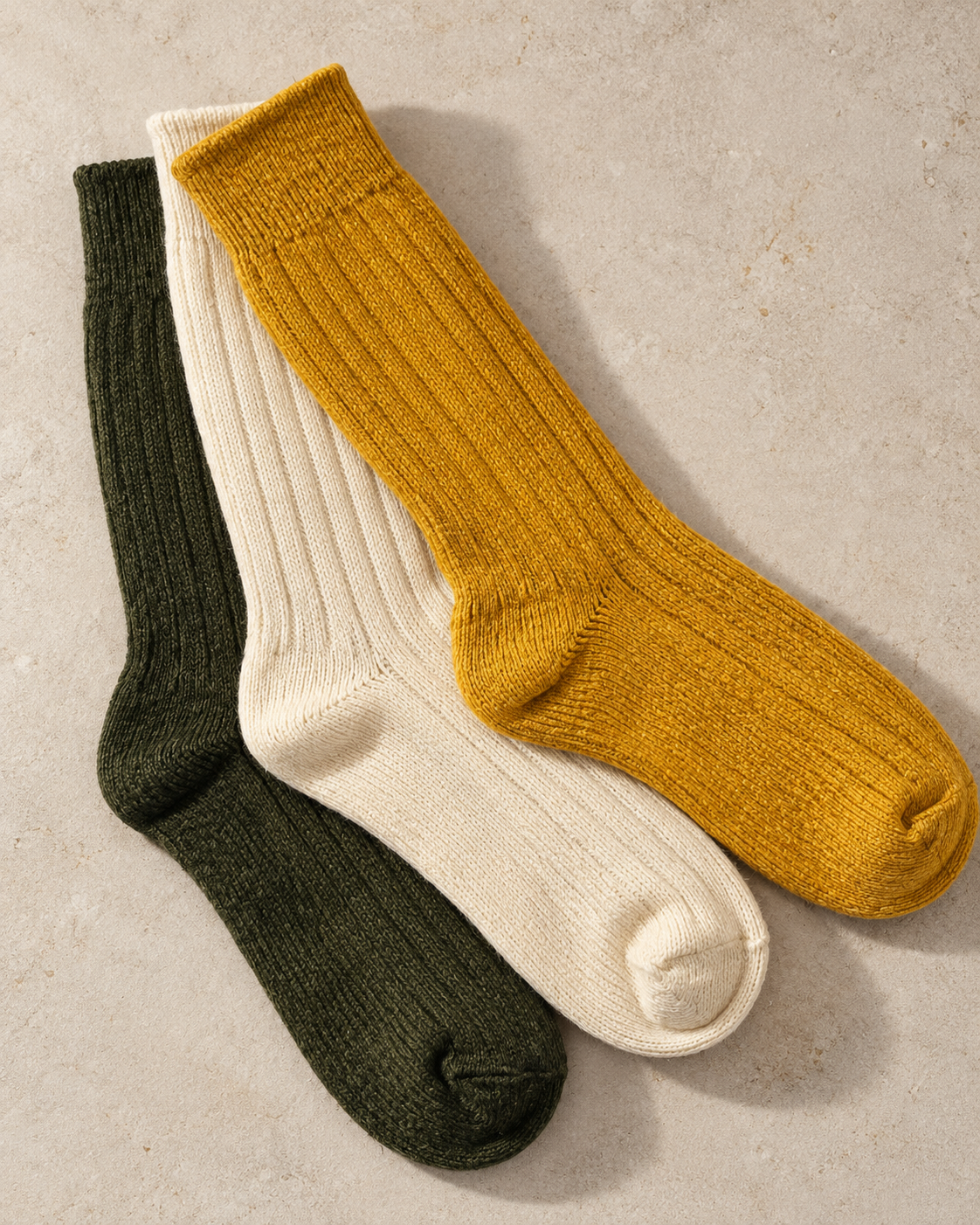 Premium Recycled Wool Socks - White