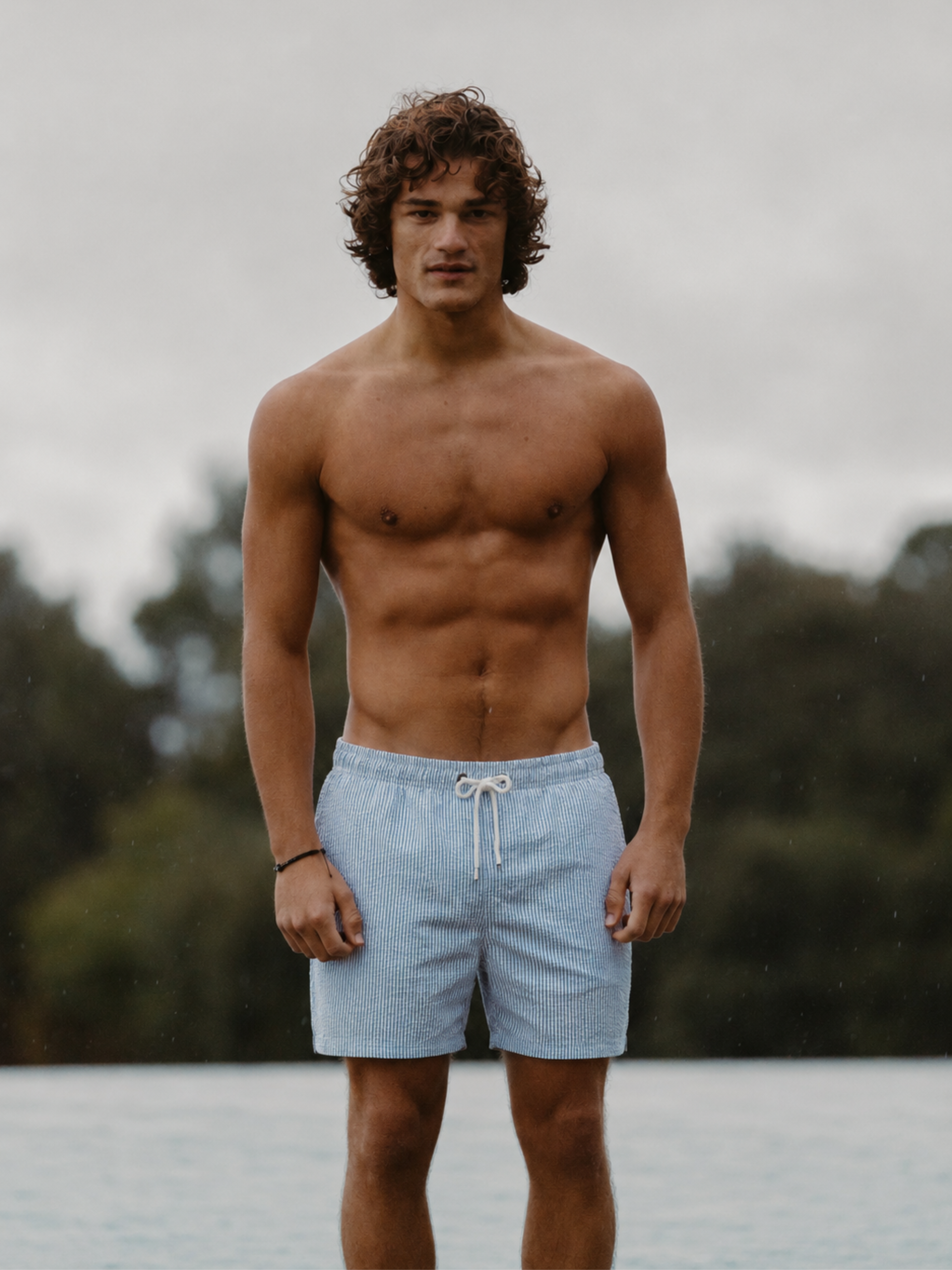 Swim Shorts TC1 - Blue/White striped