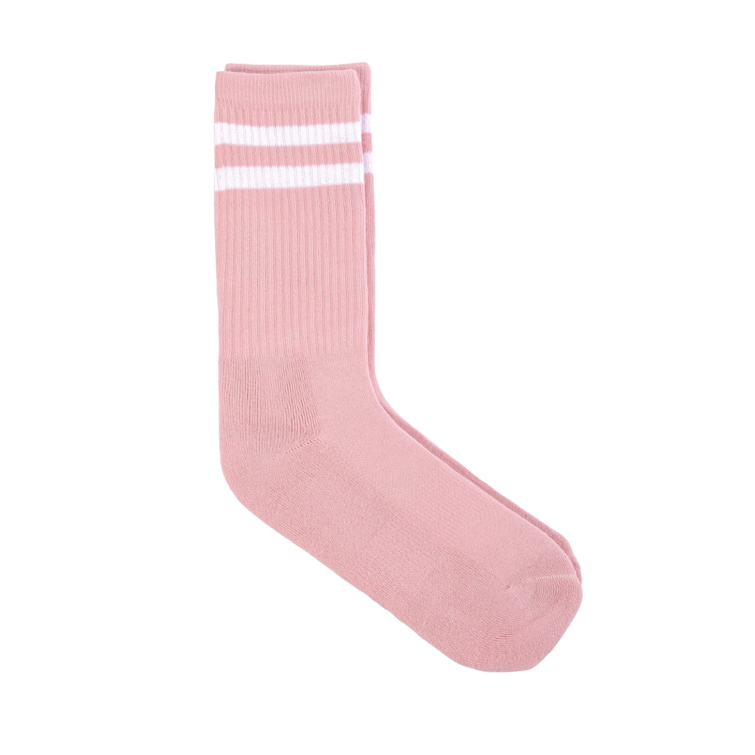 Athletic socks  - double stripes pink/white