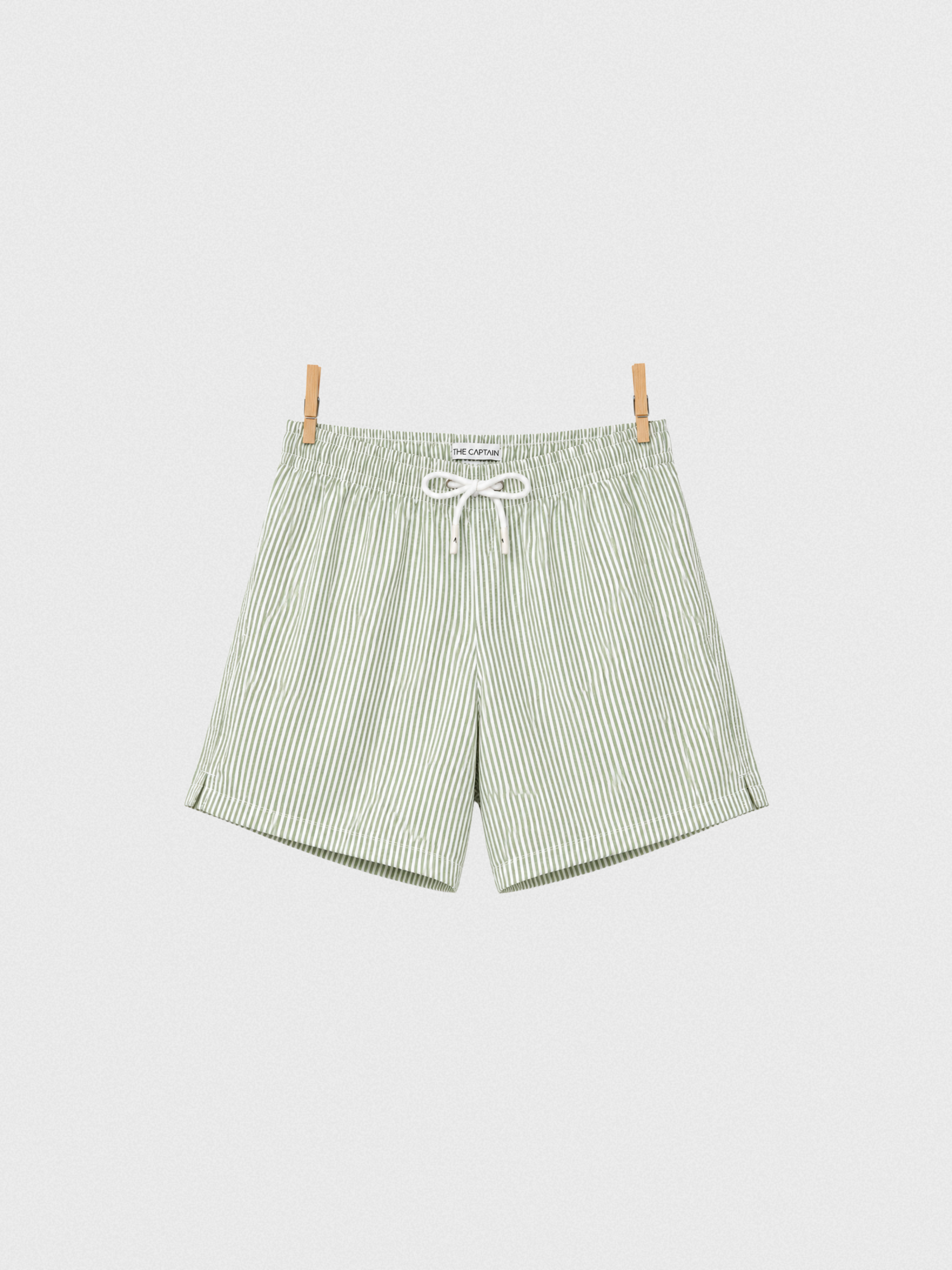Swim Shorts TC1 - Green/White striped