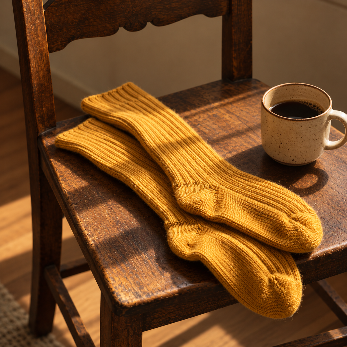 Premium Recycled Wool Socks - Yellow